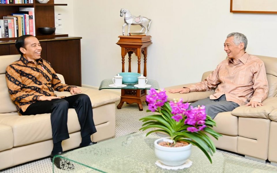 Presiden Jokowi dan PM Lee Lakukan Pertemuan Bilateral di Singapura