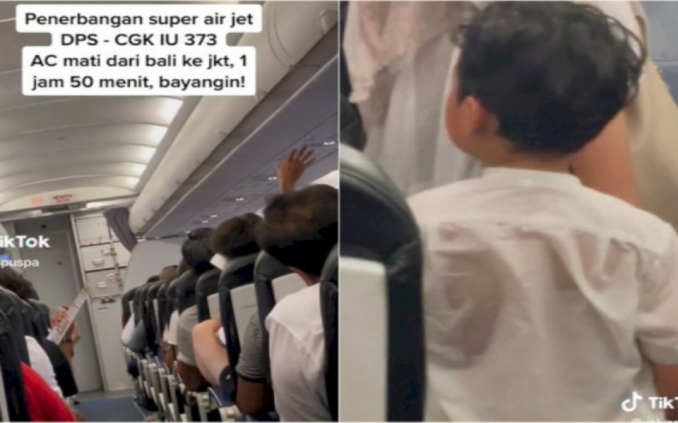 Viral Penumpang Ngeluh Kepanasan hingga Basah Kuyup di Pesawat Super Air Jet