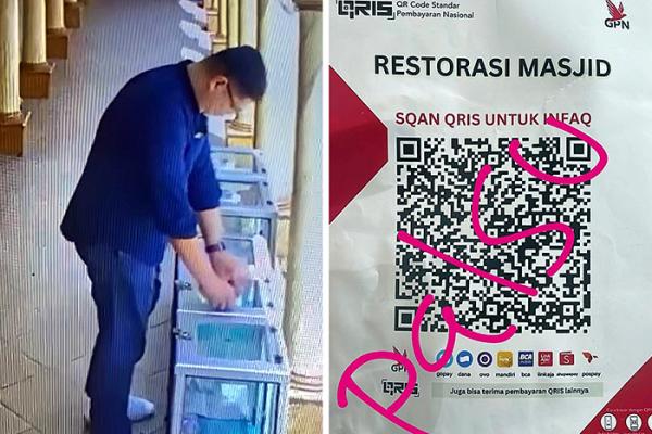 Kronologi Pria Pasang Qris Palsu Kotak Amal Masjid di Jaksel