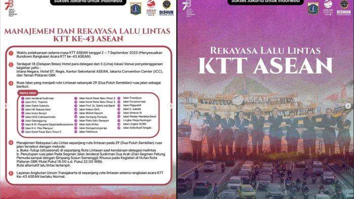 Ada KTT ASEAN, Ini Rekayasa Lalu Lintas di Jakarta