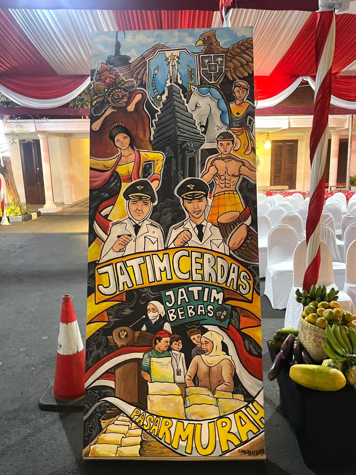 2.376 Mural Karya Siswa SMA, SMK, SLB Se-Jatim Pecahkan Rekor MURI