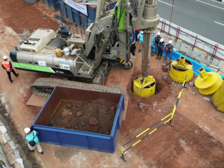 Proyek LRT Jakarta Fase 1B Masuk Tahapan Pengeboran Fondasi