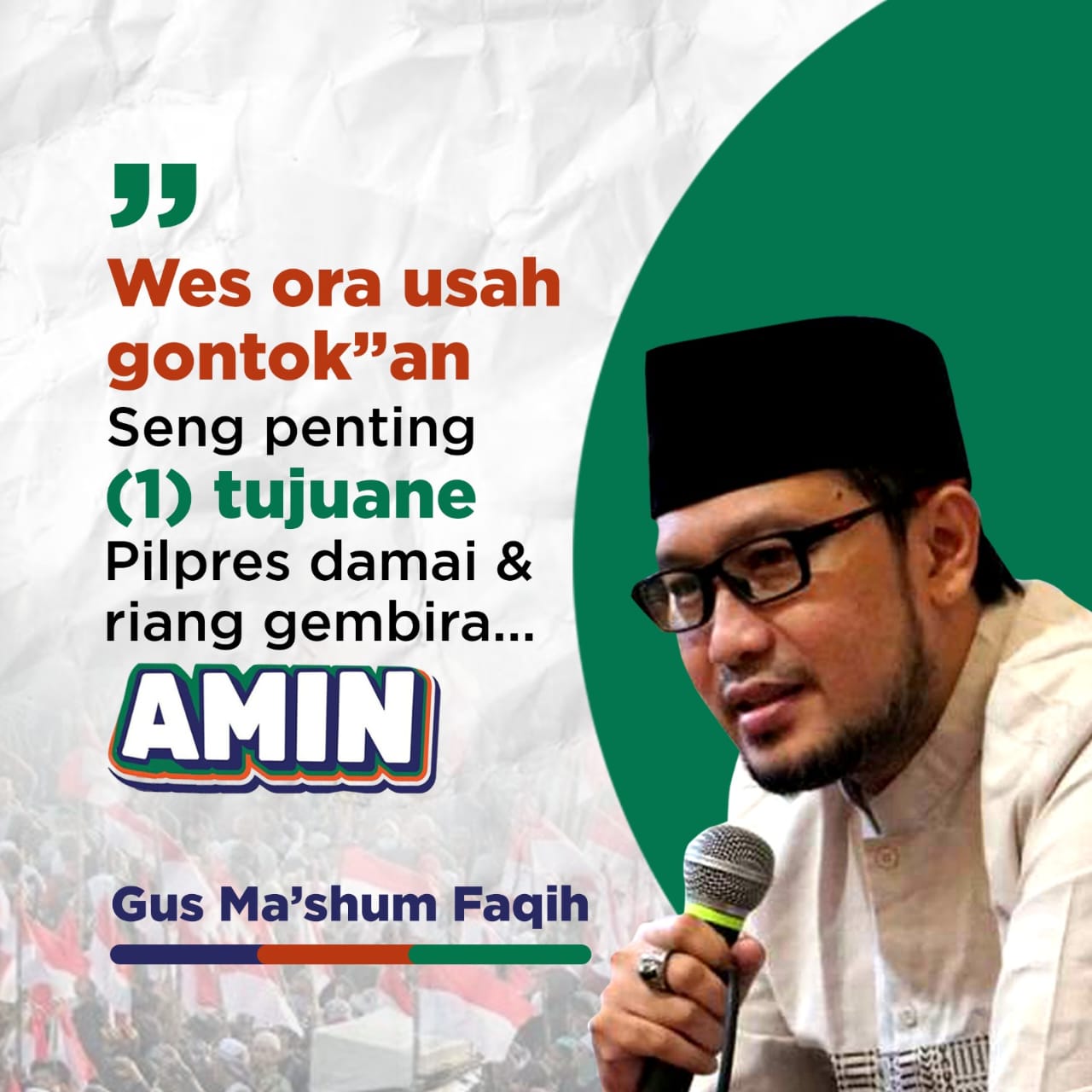 Gus Maksum Langitan: Para Ulama NU Tak Persoalkan Pakta Integritas AMIN