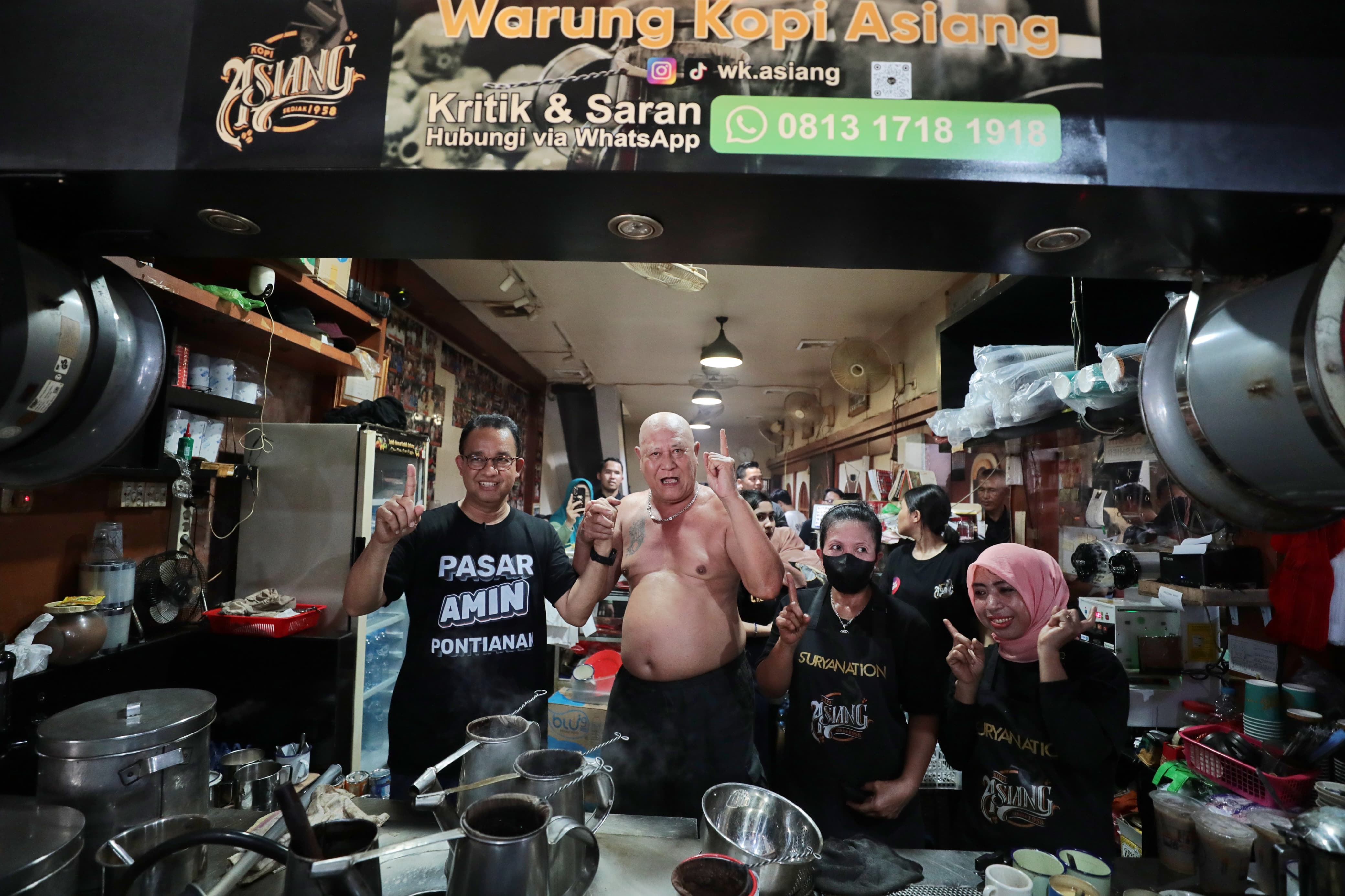 Koh Asiang, Pemilik Kedai Kopi Ternama di Kota Pontianak Dukung Anies di Pilpres 2024
