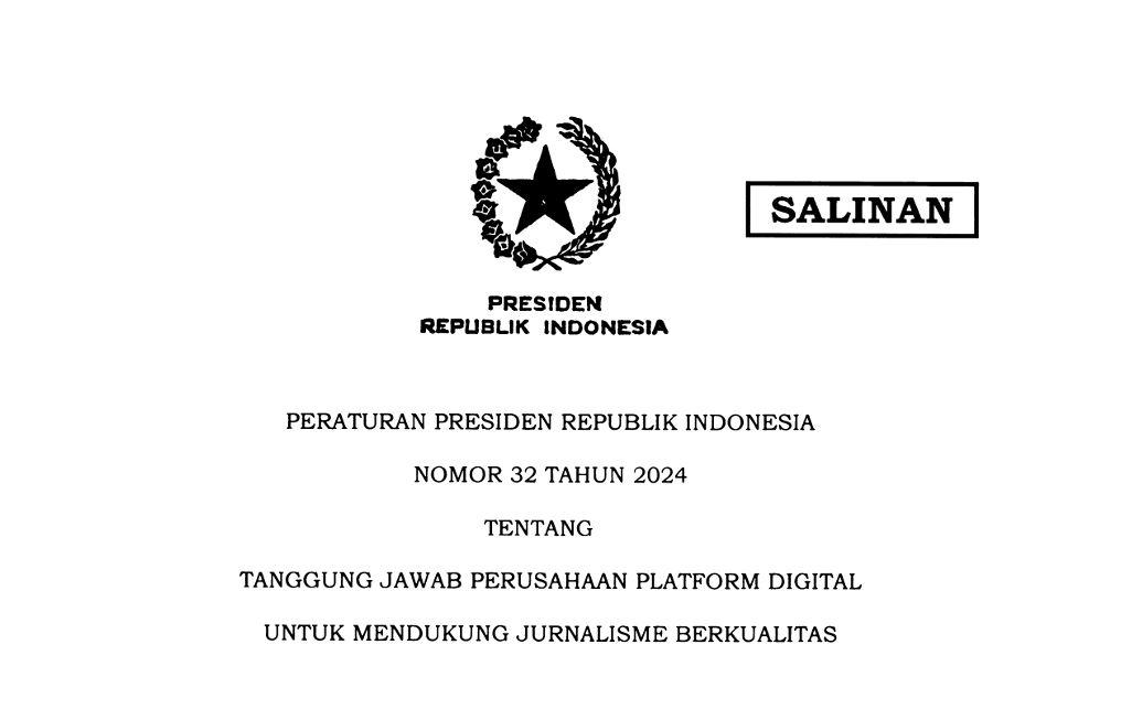 Inilah Perpres 32/2024 tentang Publisher Rights