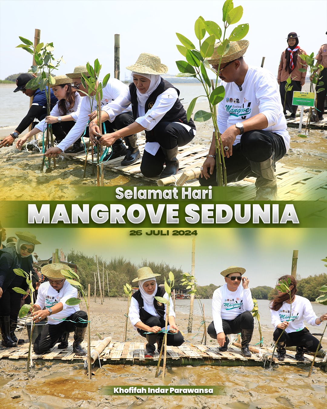 Peringati Hari Mangrove Sedunia, Khofifah Ajak Masyarakat Melakukan Aksi Nyata Pelestarian Mangrove, Lindungi Ekosistem Pesisir