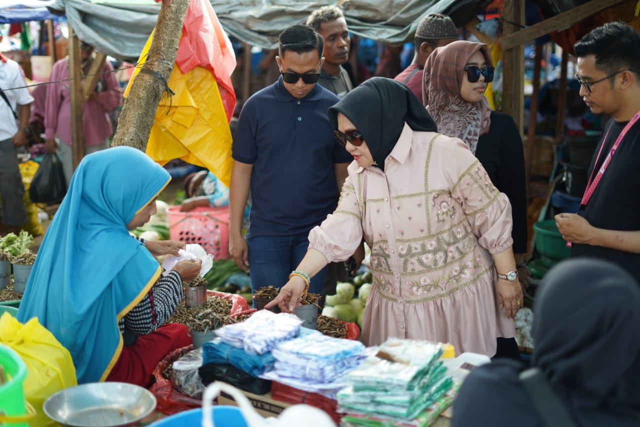 Cagub Sultra Tina Nur Alam Tawarkan Program Bantuan Usaha Rp200 Juta, Pedagang Antusias