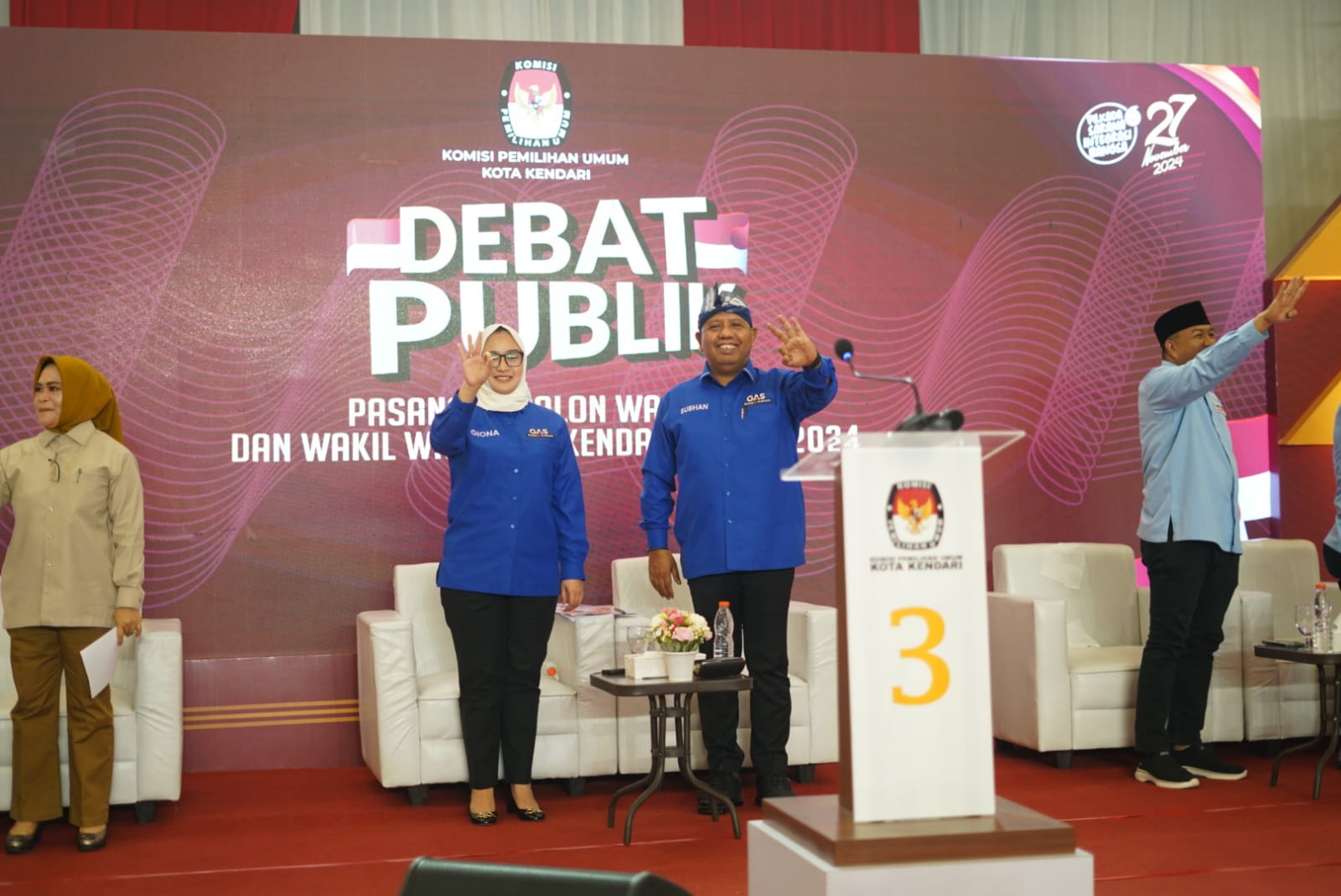 Giona-Subhan Tampil Tenang dalam Debat Pilwali Kendari, Warga Yakin Ini Pertanda Awal Kemenangan