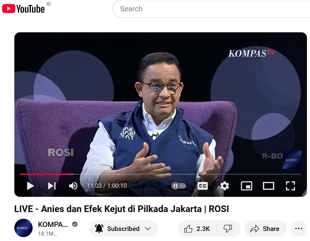 Anies: Dalam Politik Ada Riuh dan Sakit tapi Harus Dijalani agar Demokrasi Kita Matang