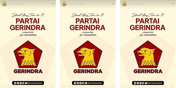 HUT ke-17 Partai Gerindra, Anies Baswedan Sampaikan Pesan Bermakna