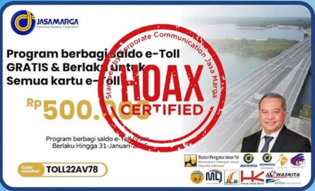 Hoaks Program Berbagi Saldo E-Toll Gratis