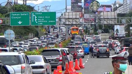 Lonjakan Kepadatan Jalur Puncak Bogor Diperkiraan Usai Lebaran