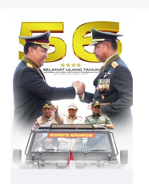 Beri Ucapan Selamat Ulang Tahun ke Kapolri, Panglima: TNI Polri Tetap Menyala, Le