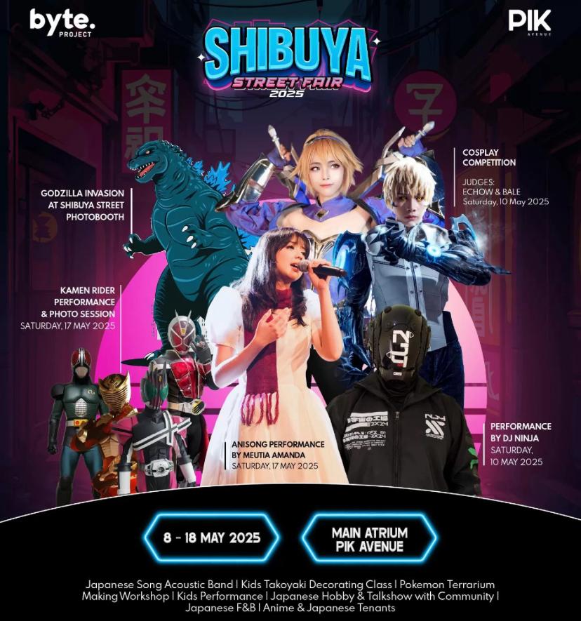 Cosplayer Wajib Merapat! Ada Kompetisi Seru di Shibuya Street Fair Jakarta PIK Avenue