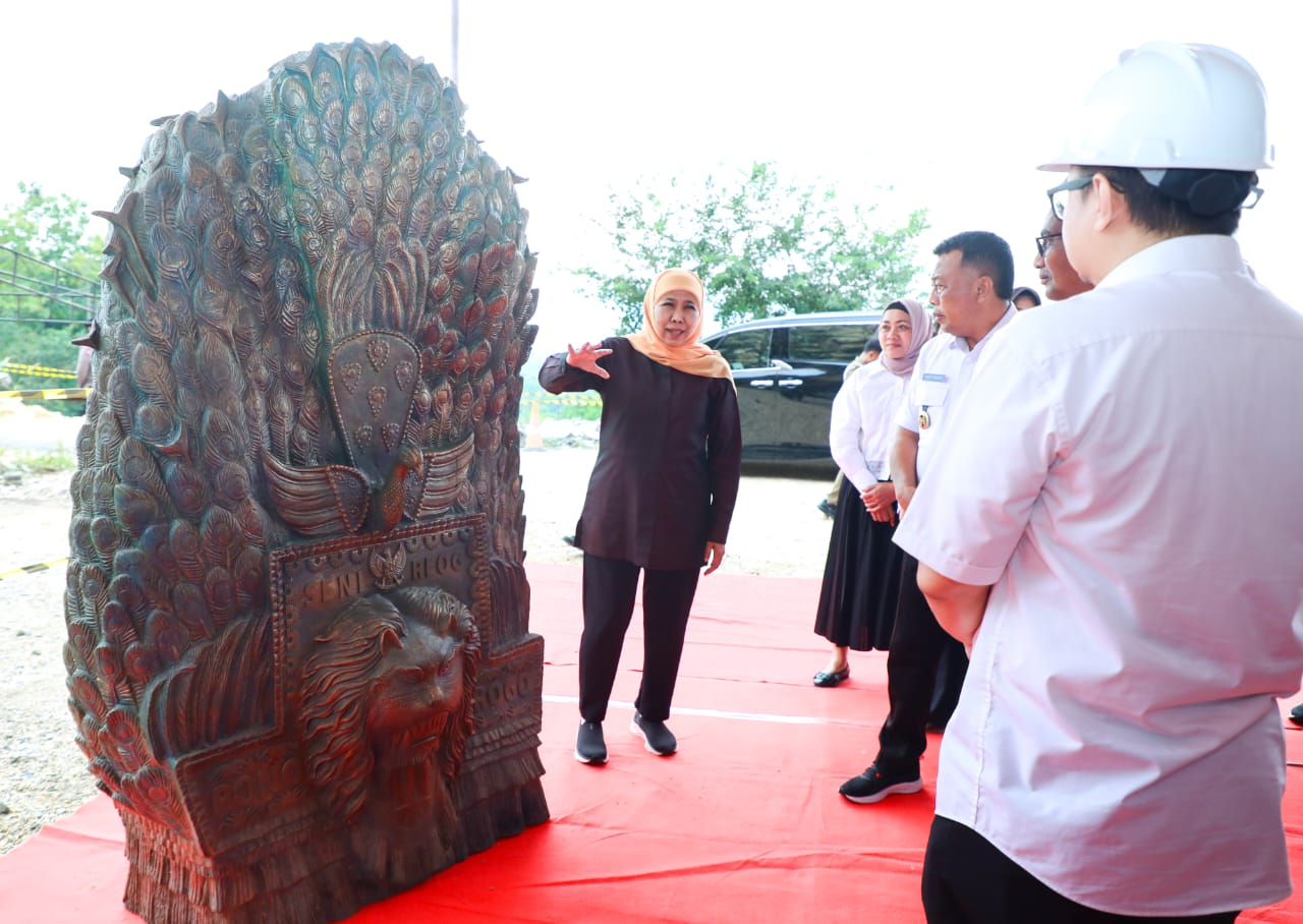 Tinjau Pembangunan Museum Peradaban Reog Ponorogo, Gubernur Khofifah Apresiasi Budayawan Pejuang Peradaban