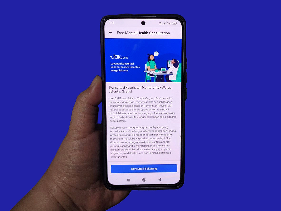 JakCare, Konsultasi Online Kesehatan Mental Gratis untuk Warga