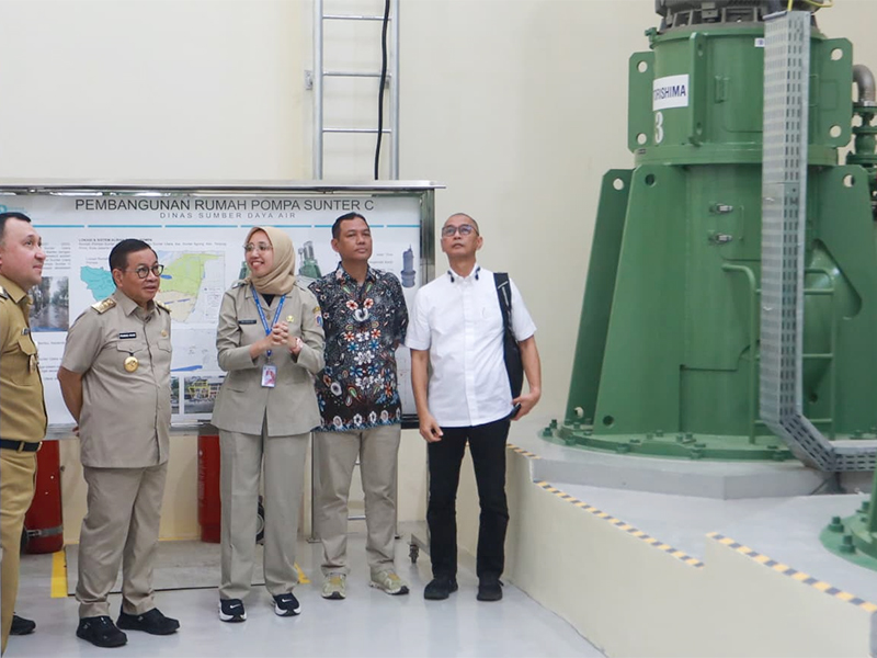 Tangani Banjir, Gubernur Pramono Resmikan Rumah Pompa Sunter C