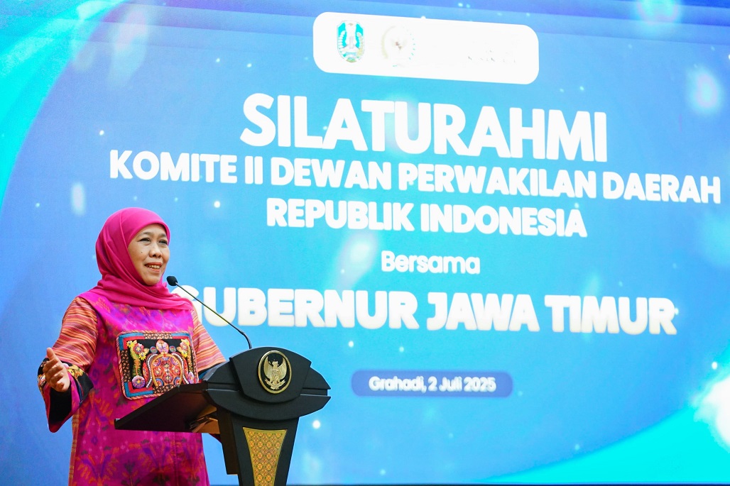 Terima Kunker Komite II DPD RI, Gubernur Khofifah Paparkan Keunggulan Jatim Episentrum Bumi Majapahit