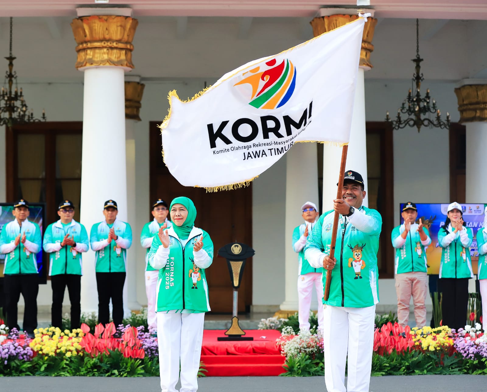 Optimis Posisi Puncak FORNAS VIII, Gubernur Khofifah: Rebut Medali Maksimal dan Harumkan Jatim