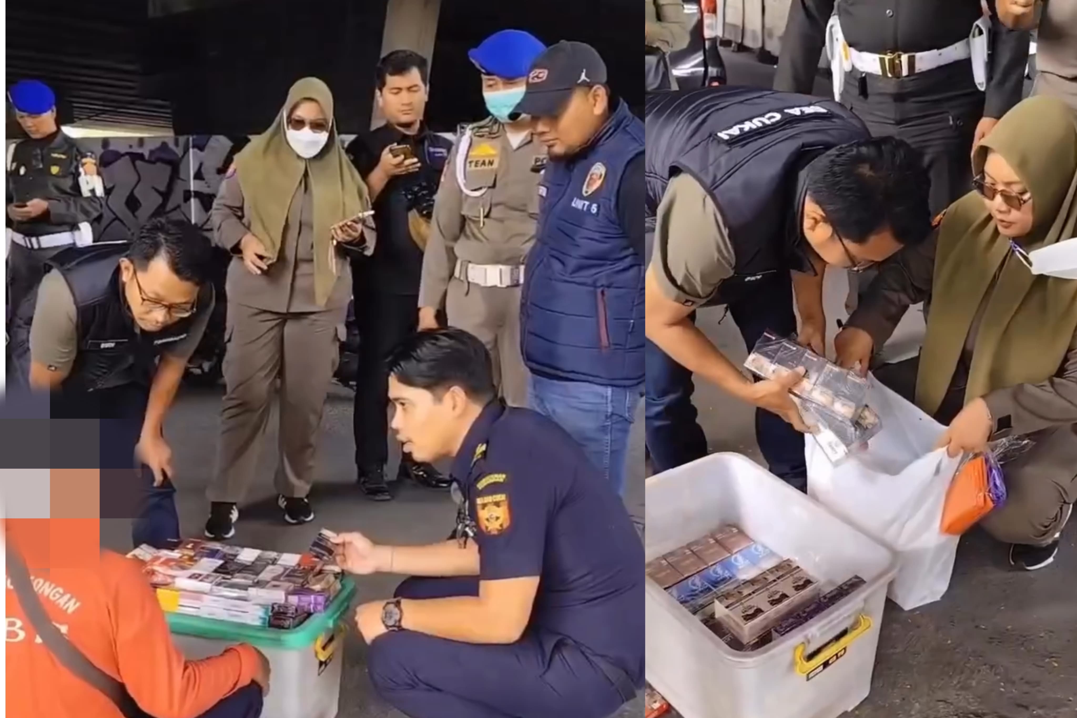 Razia Gabungan di Surabaya Selatan Sita 9.500 Batang Rokok Ilegal