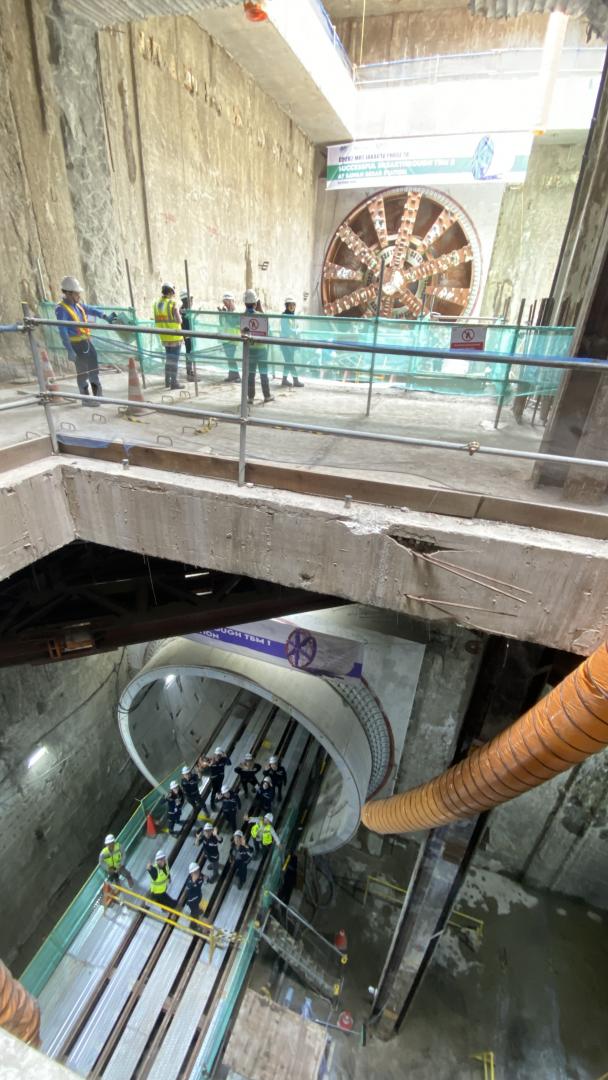 Terowongan Bertingkat MRT Pertama Indonesia Rampung Dibangun