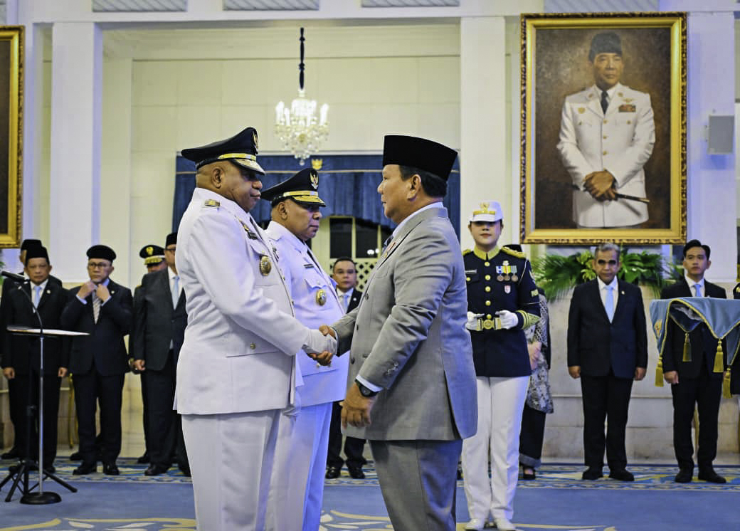 Presiden Prabowo Lantik Gubernur dan Wakil Gubernur Papua