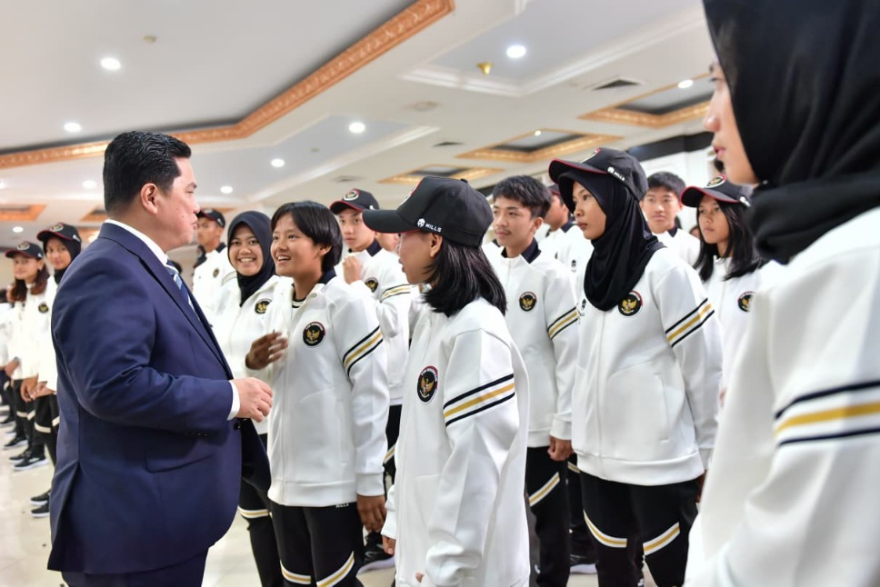 Lepas Timnas Indonesia ke 3rd Asian Youth Games, Menpora Erick: Pesan Bapak Presiden, Berikan yang Terbaik