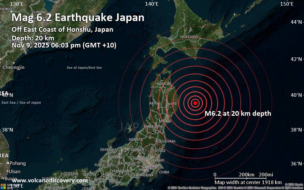 Gempa M 6,7 Guncang Jepang, Tsunami Kecil Dilaporkan Terjadi di Sejumlah Wilayah