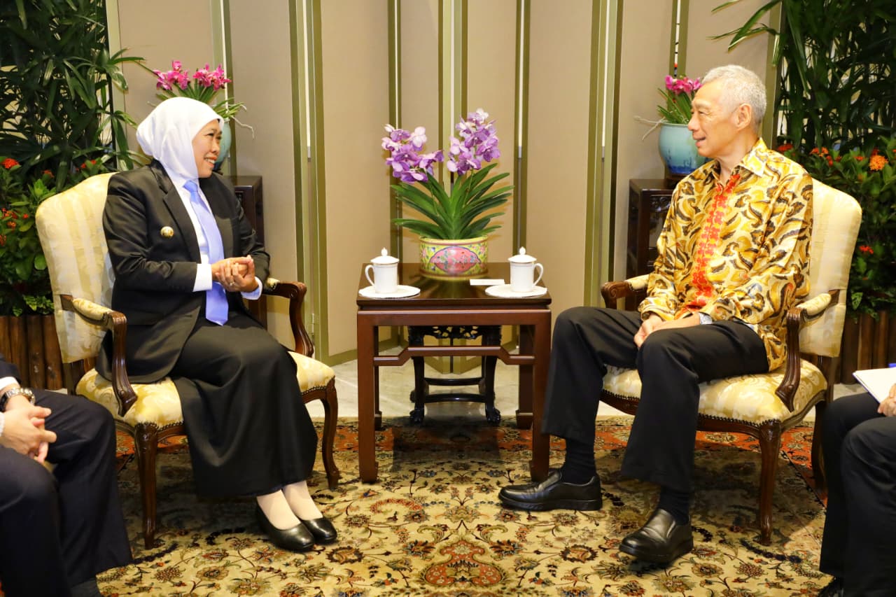 Program Rising Fellowship, Gubernur Khofifah Bertemu SM Singapura HE Lee Hsien Loong Bahas Banyak Hal Strategis