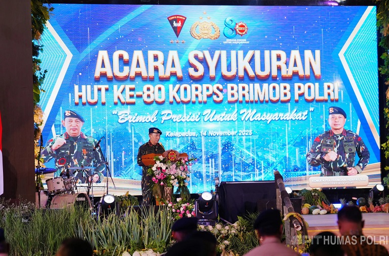 Berkontribusi dukung Program Pemerintah, Brimob Tuai Apresiasi di Syukuran HUT ke-80