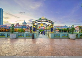 Nuansa Kolonial Eropa di Tepi Danau, Grand Waterfront Jadi Destinasi Wisata & Kuliner Baru di Kelapa Gading