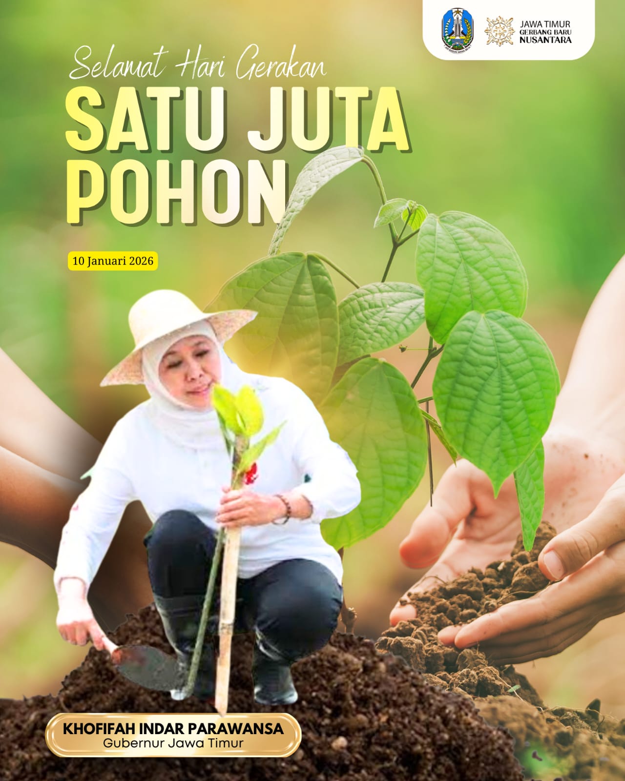 Gubernur Khofifah Ajak Jaga Alam, Tanam, Rawat dan Peduli Lingkungan