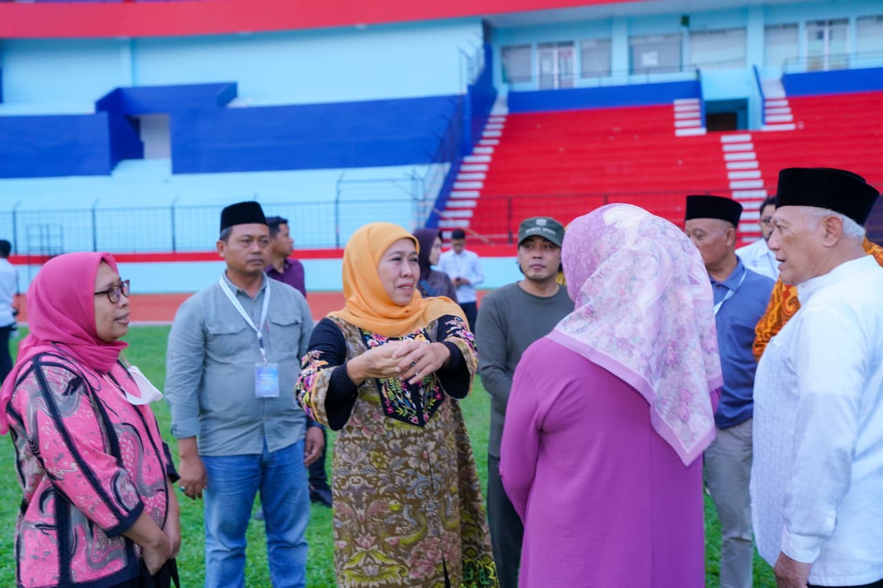 Gubernur Khofifah Tinjau Stadion Gajayana, Pastikan Venue Aman dan Nyaman Jadi Pusat Mujahadah Kubro 1 Abad NU