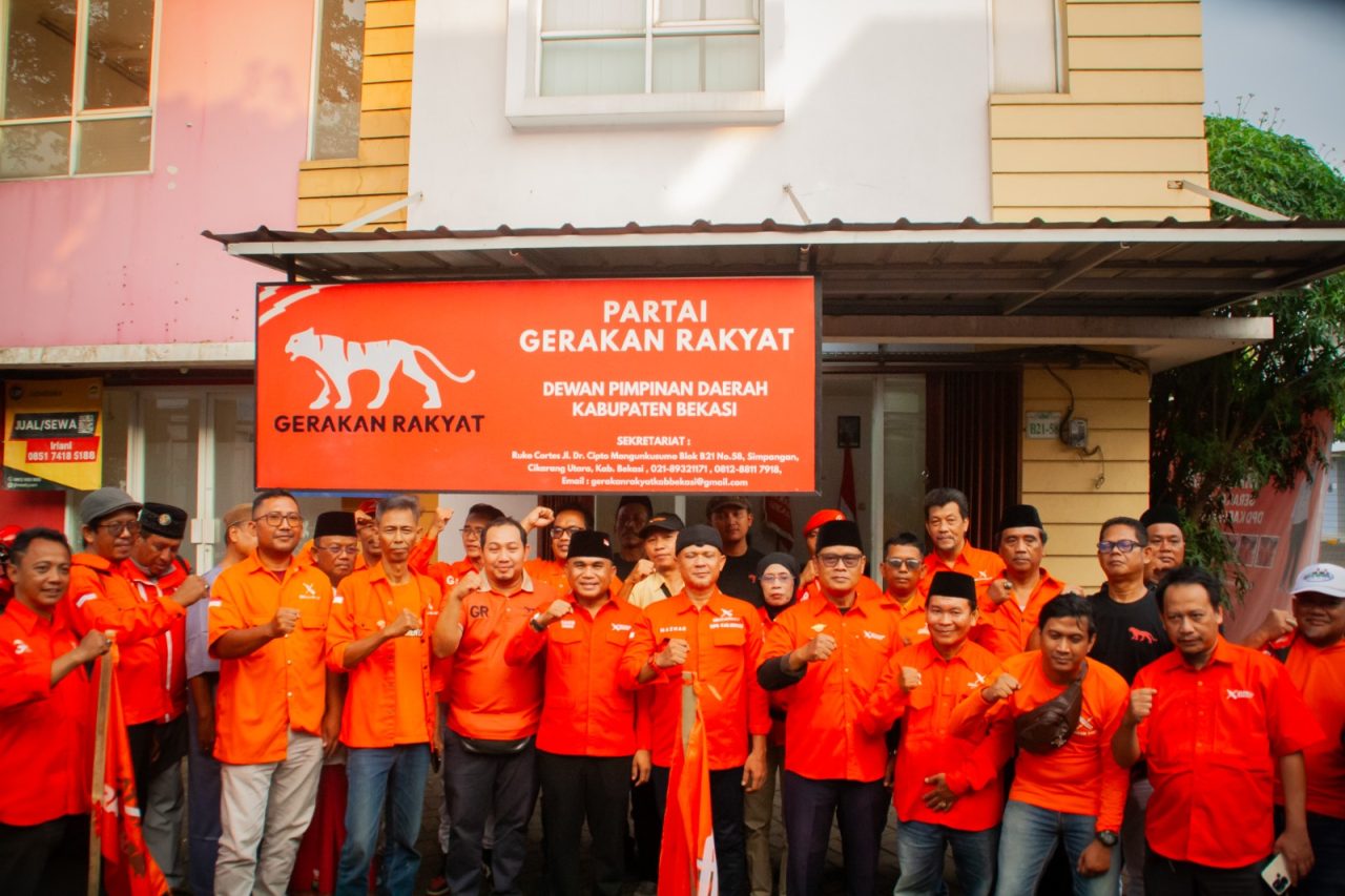 Ketum Sahrin Resmikan Kantor DPD Gerakan Rakyat Kabupaten Bekasi di Cikarang Utara