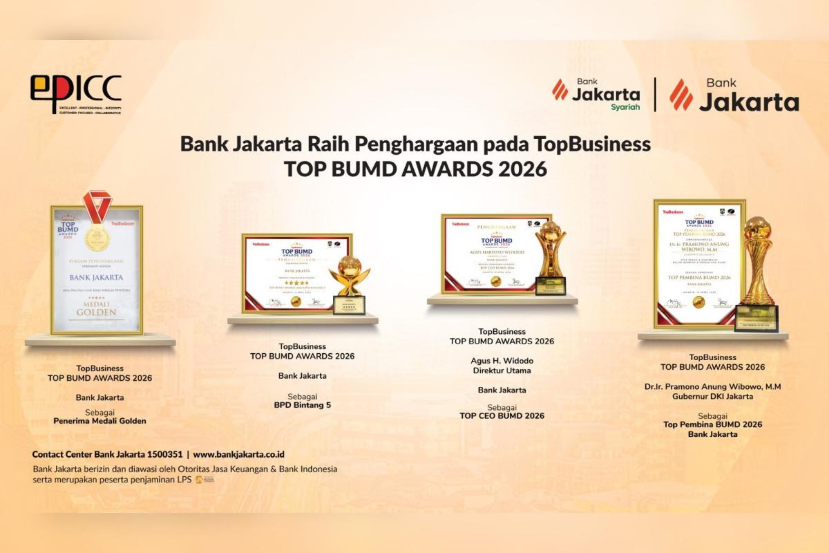 Transformasi Berbuah Manis: Bank Jakarta Borong Penghargaan Bergengsi di TOP BUMD Awards 2026