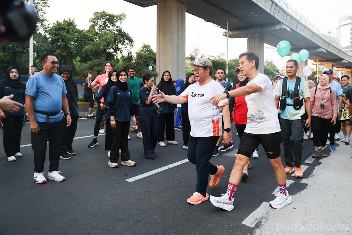 Pantau CFD di Rasuna Said, Pramono Ajak Warga Jakarta Hidup Sehat