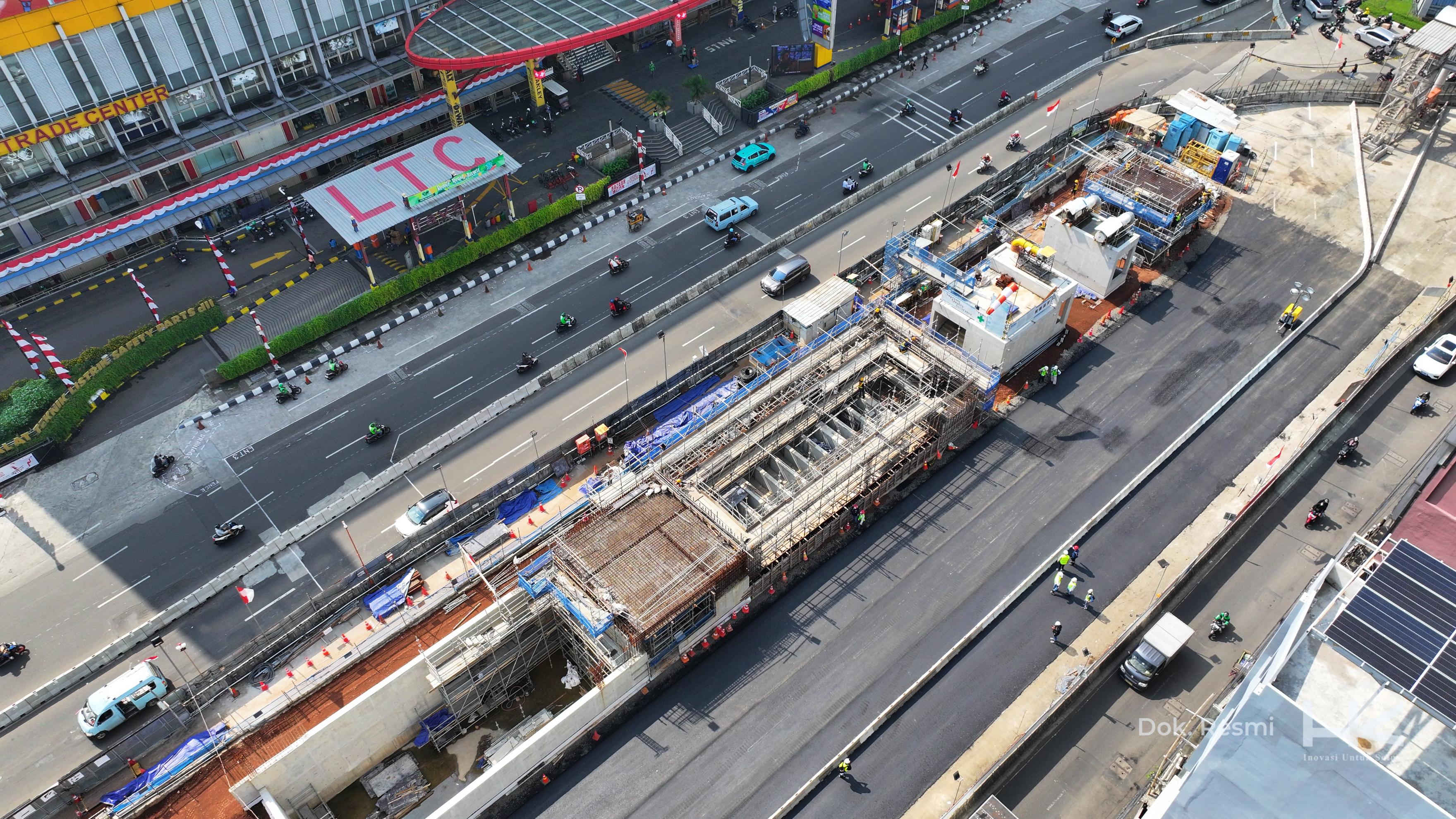 Rekayasa Lalu Lintas Diterapkan di Area Proyek MRT Stasiun Glodok dan Stasiun Kota