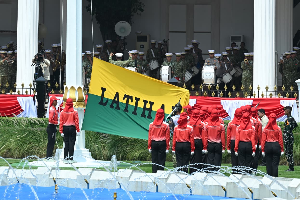 Jelang HUT ke-81 RI, Tim Upacara dan Paskibraka Gelar Gladi Bersama di Istana Merdeka