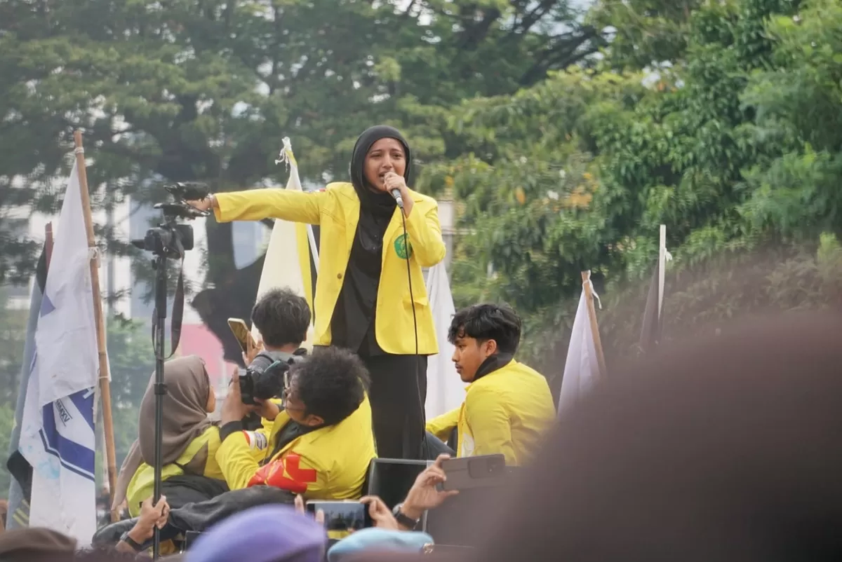 Pimpin Demo BEM UI, Fathimah Desak Pemerintah Penuhi 8 Tuntutan