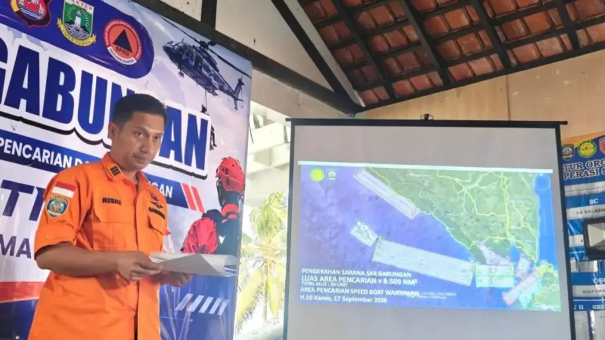 Hari Terakhir Pencarian Jurnalis di Selat Sunda, Tim SAR Terjunkan 24 Kapal
