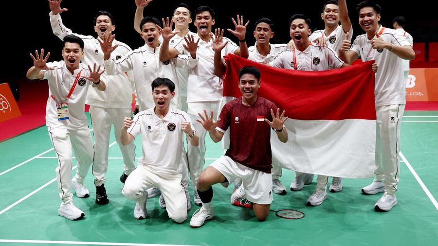 Indonesia Raih Emas Pertama Asian Games 2026, Tim Bulutangkis Putra Tundukkan China