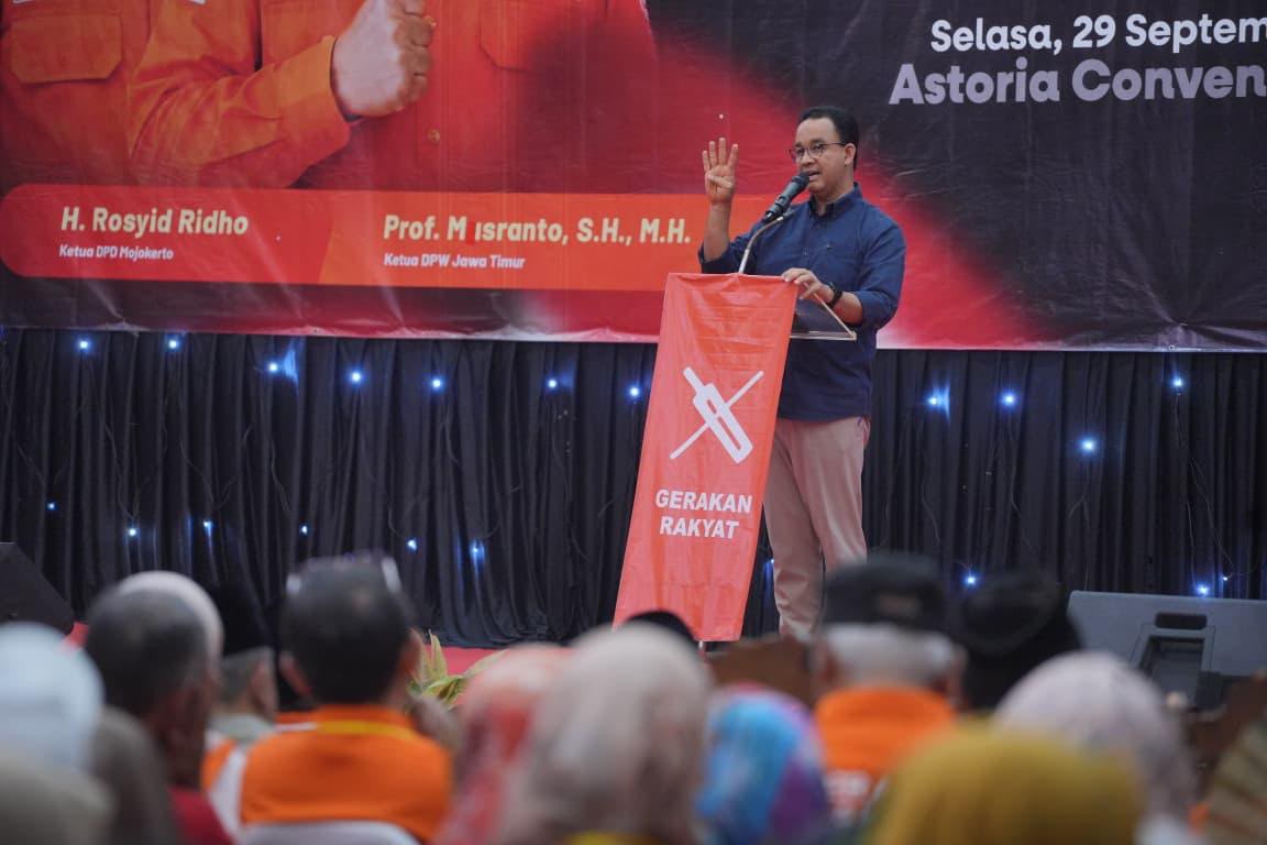 Tokoh Nasional Anies Baswedan di Gerakan Rakyat Mojokerto: Semangat untuk Mengajak, Bukan yang Membuat Menjauh dan Mengedepankan Rakyat