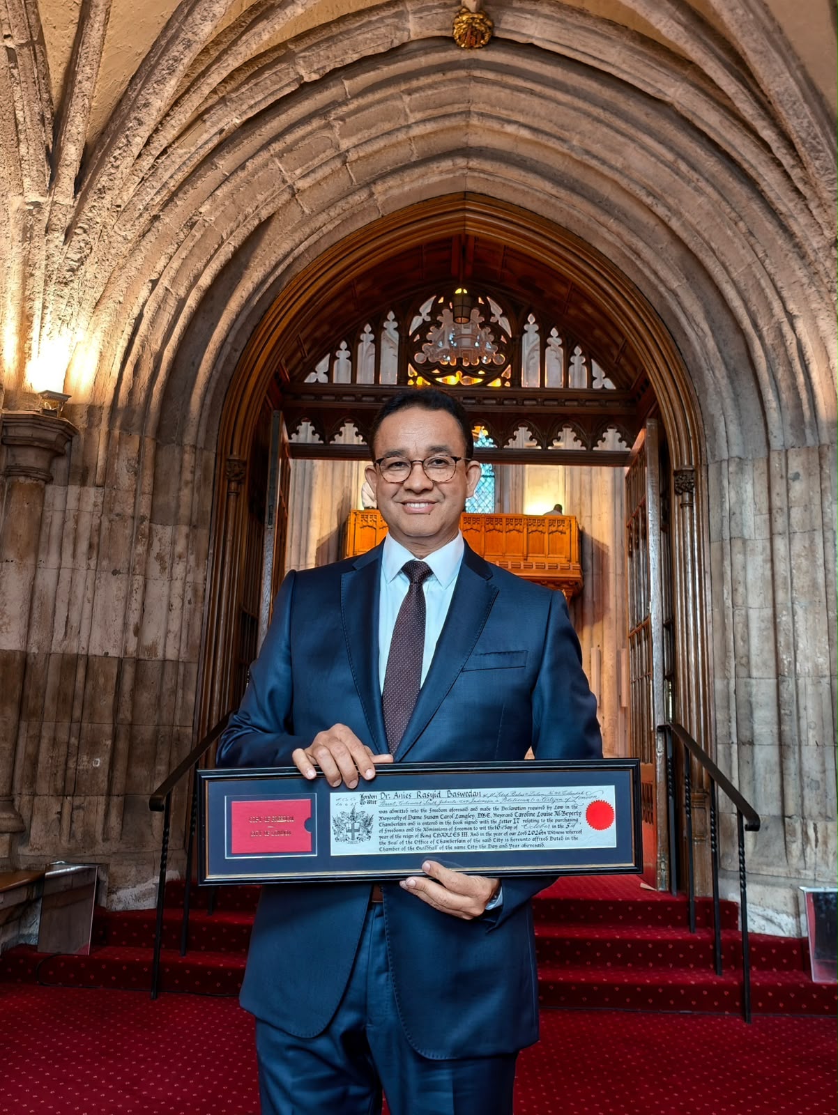 Anies Baswedan Terima Freedom of the City of London, Disambut sebagai Citizen of London di Guildhall