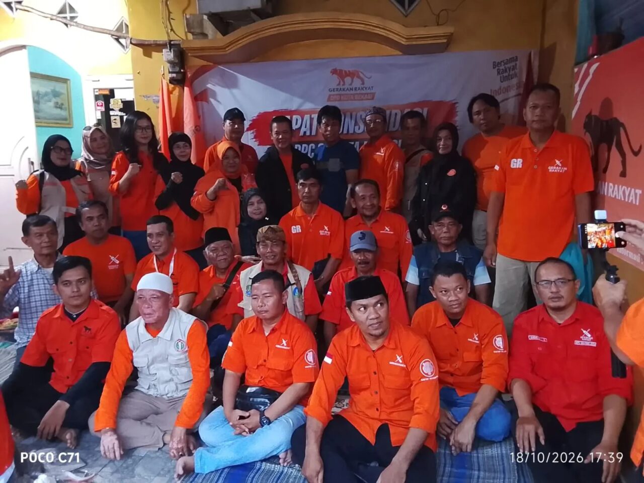 Gerakan Rakyat Kota Bekasi Gelar Konsolidasi: Dorong Penguatan Ranting dan Persiapan Pemilu 2029