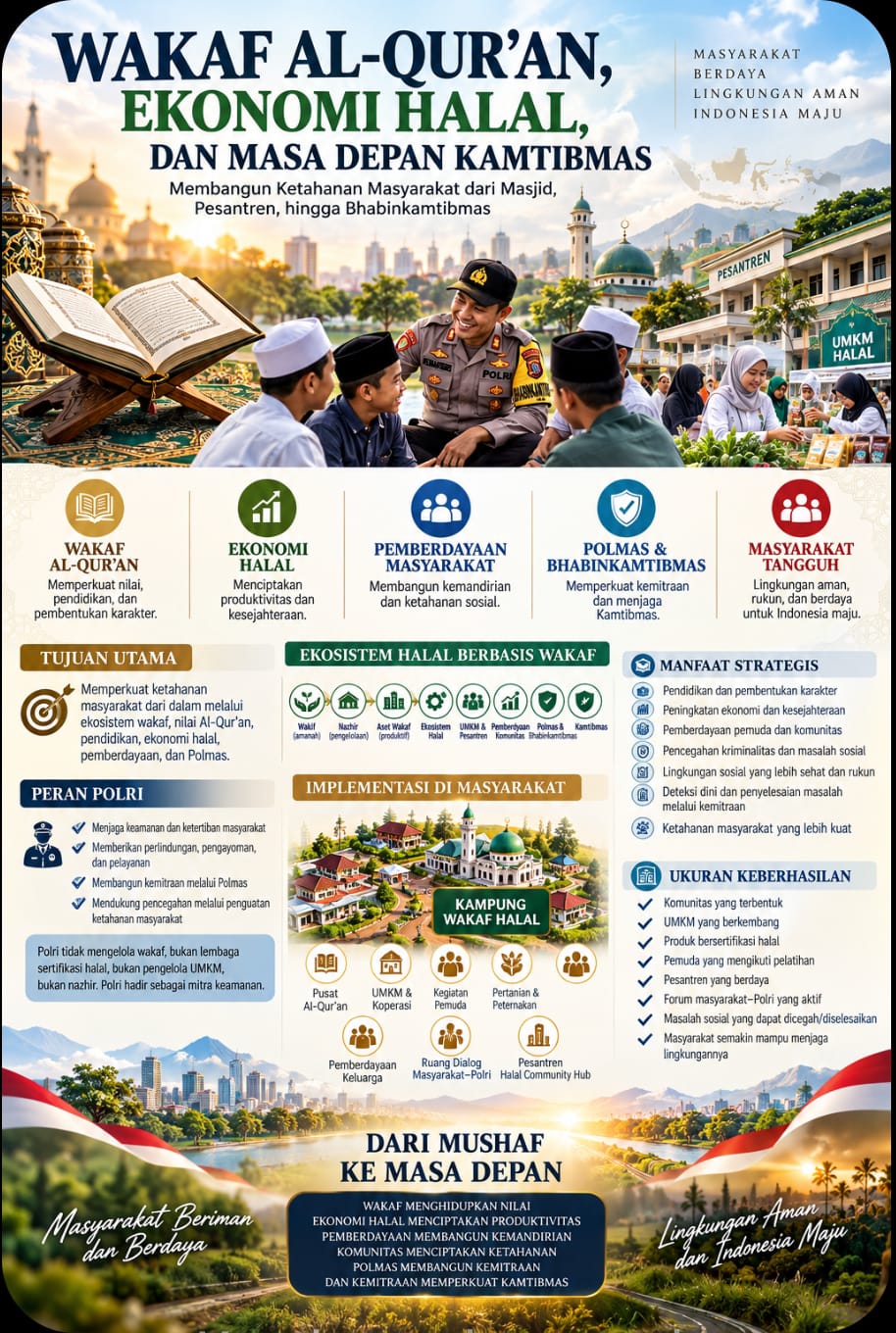 Wakaf Al Quran, Ekonomi Halal, dan Masa Depan Kamtibmas