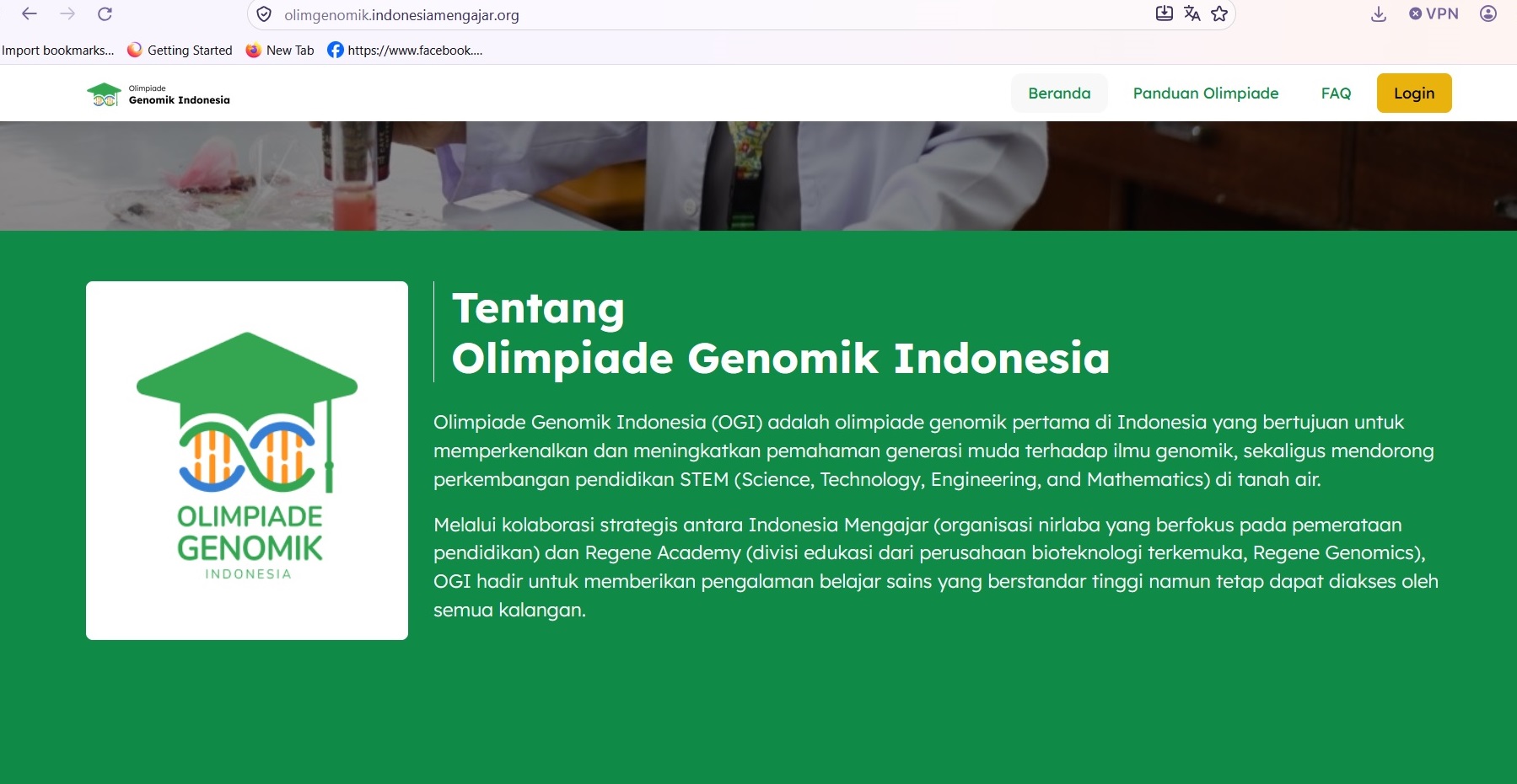 Menuju Acara Puncak Olimpiade Genomik Indonesia 2026: 70 Finalis Terbaik Siap Berlaga di Babak Final 13�15 November